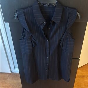 Navy Striped Women's Top